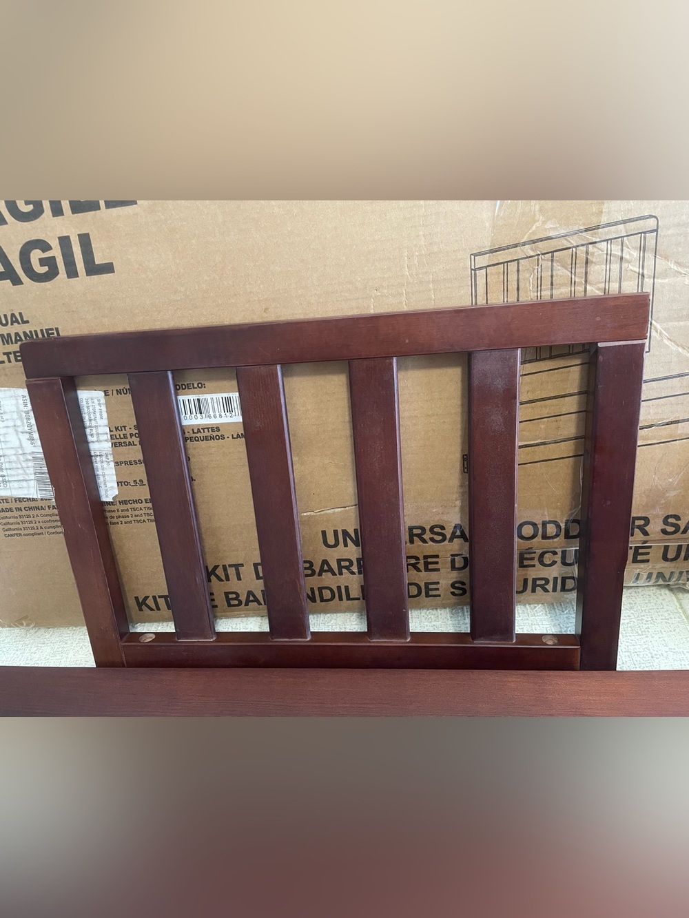 Storkcraft/ Graco Toddler Safety Guardrail kit slats, Espresso - Picture 9 of 16
